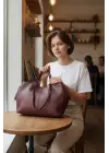 Sunday Claret Red Shopper Pinterest Womens Shoulder Bag