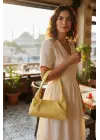 Talia Sarı Zincir Askılı Kadın Omuz Çantası