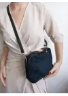 Toile Black Nubuck Suede Lock Handle Womens Handbag and Shoulder Bag