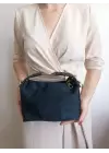 Toile Black Nubuck Suede Lock Handle Womens Handbag and Shoulder Bag