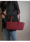 Vanilia Bordo Süet Retro Pinterest Kadın El Ve Omuz Çantası