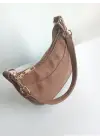 Vanya Taba Süet Mini Fermuar Kapamalı Kadın El Ve Omuz Çantası
