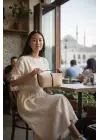 Vera Kanvas Bej-kahve Kadın El Çantası