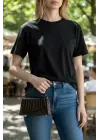 Zeus Brown Croco Chain Strap Womens Handbag and Shoulder Bag