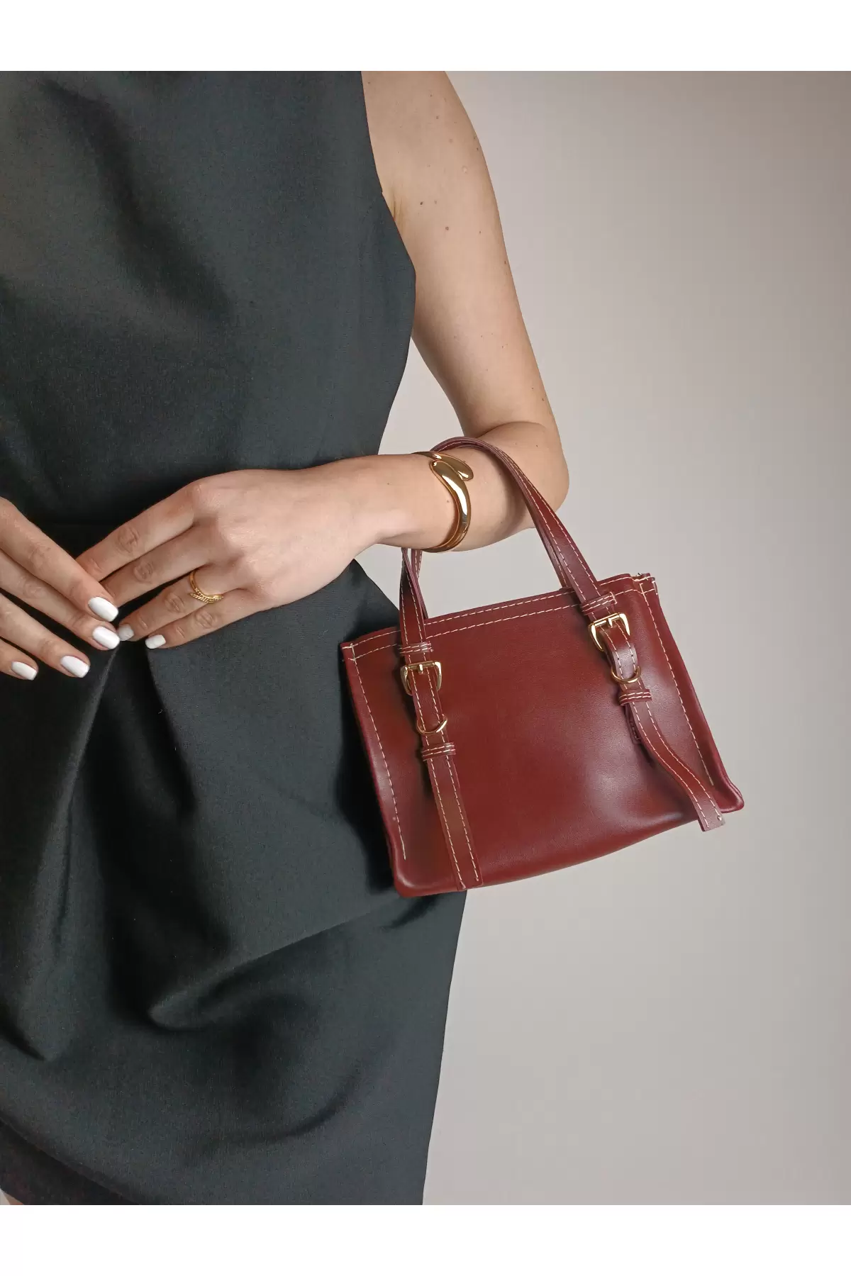 Brisa Bordo Cilt Kolon Askılı Tote Kadın El Kol Ve Omuz Çantası