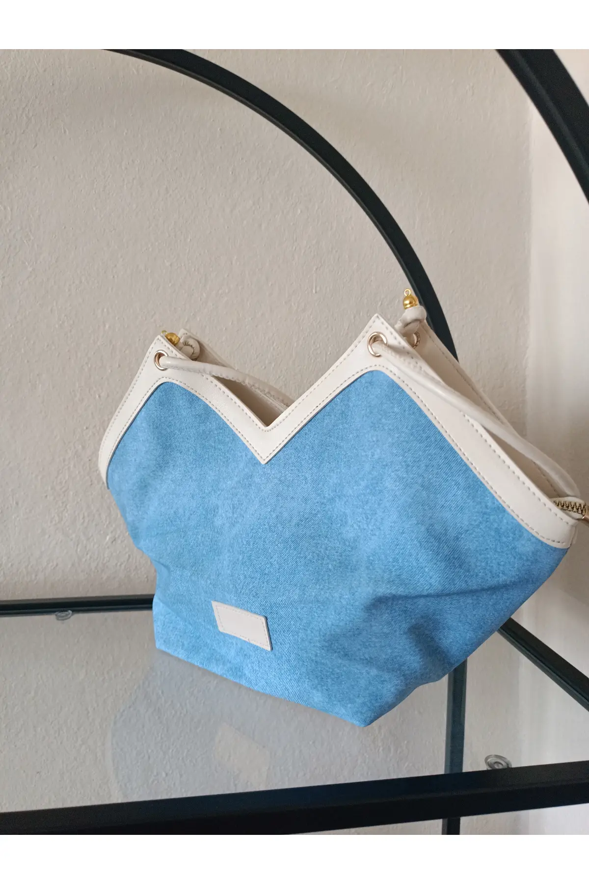 Joyce Açık Renk Kot Asimetrik Kadın Kol Ve Omuz Çantası