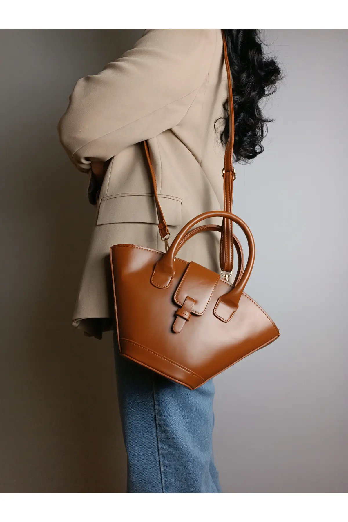 Poppy Taba Kova Model El Kol Ve Omuz Çantası