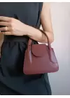 Adler Claret Red Covered Mini Womens Hand and Shoulder Bag