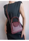 Adler Claret Red Covered Mini Womens Hand and Shoulder Bag