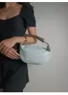 Begonia Mavi Gold Tasarım Saplı Kadın El Kol Ve Omuz Çantası