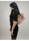 Celina Vizon Kırışık Deri Kilit Detay Büyük Boy Kadın Omuz Çantası