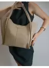 Clementine Vizon Tote Kadın Fermuarlı Omuz Çantası