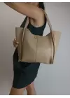Clementine Vizon Tote Kadın Fermuarlı Omuz Çantası