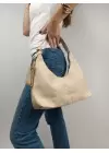 Crocus Vizon Hasır Cüzdanlı Trend Baget Kadın Omuz Çantası