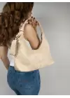 Crocus Vizon Hasır Cüzdanlı Trend Baget Kadın Omuz Çantası
