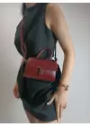 Deyz Bordo Mini Boy Günlük El Ve Omuz Çantası