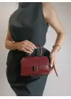 Deyz Bordo Mini Boy Günlük El Ve Omuz Çantası