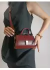 Deyz Bordo Mini Boy Günlük El Ve Omuz Çantası