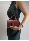 Deyz Bordo Mini Boy Günlük El Ve Omuz Çantası