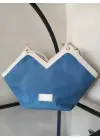 Joyce Dark Color Denim Asymmetrical Womens Shoulder Bag