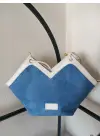 Joyce Dark Color Denim Asymmetrical Womens Shoulder Bag