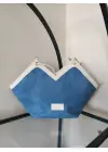Joyce Dark Color Denim Asymmetrical Womens Shoulder Bag