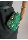 Juliet Green Natural Stone Clutch Evening Dress Portfolio Bag