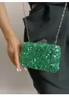 Juliet Green Natural Stone Clutch Evening Dress Portfolio Bag