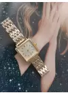 Kansas Gold Rengi Kare Minimal Kadın Kol Saati