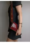 Ketty Claret Red Shiny Patent Leather Box Form Womens Shoulder Bag