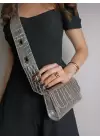 Ketty Silver Croco Box Form Womens Shoulder Bag