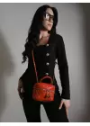 Leslie Red Patent Leather Womens Box Shoulder Bag