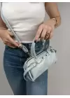 Libby Mavi Kadın Mini Kemer Detaylı El Ve Omuz Çantası