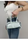 Libby Mavi Kadın Mini Kemer Detaylı El Ve Omuz Çantası