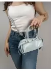 Libby Mavi Kadın Mini Kemer Detaylı El Ve Omuz Çantası