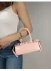 Libby Pembe Kadın Mini Kemer Detaylı El Ve Omuz Çantası