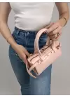 Libby Pembe Kadın Mini Kemer Detaylı El Ve Omuz Çantası