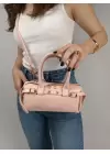 Libby Pembe Kadın Mini Kemer Detaylı El Ve Omuz Çantası