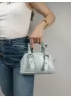 Lismary Mavi Kemer Detay Fermuar Kapama Kadın Omuz Çantası