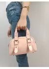 Lismary Pembe Kemer Detay Fermuar Kapama Kadın Omuz Çantası