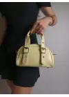 Lismary Sarı Kemer Detay Fermuar Kapama Kadın Omuz Çantası
