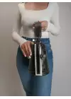 Margaret Siyah Büzgü Kapamalı Çift Askılı Kova Model Kadın El Ve Omuz Çantası