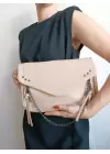 Mirena Cream Womens Shoulder Bag with Chain Accessories