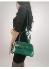 Princess Yeşil Kırışık Cilt Kadın Omuz Çantası