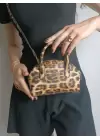 Sapphire Leopard Brown Mini Womens Hand and Shoulder Bag