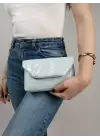 Suffle Mavi Zincir Askılı Kadın Omuz Çantası