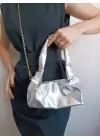 Talia Gümüş Cilt Zincir Askılı Kadın Omuz Çantası