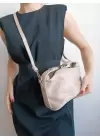 Toile Mink Nubuck Suede Lock Handle Womens Handbag and Shoulder Bag