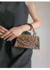 Zeus Leopard Pattern Chain Strap Womens Handbag and Shoulder Bag