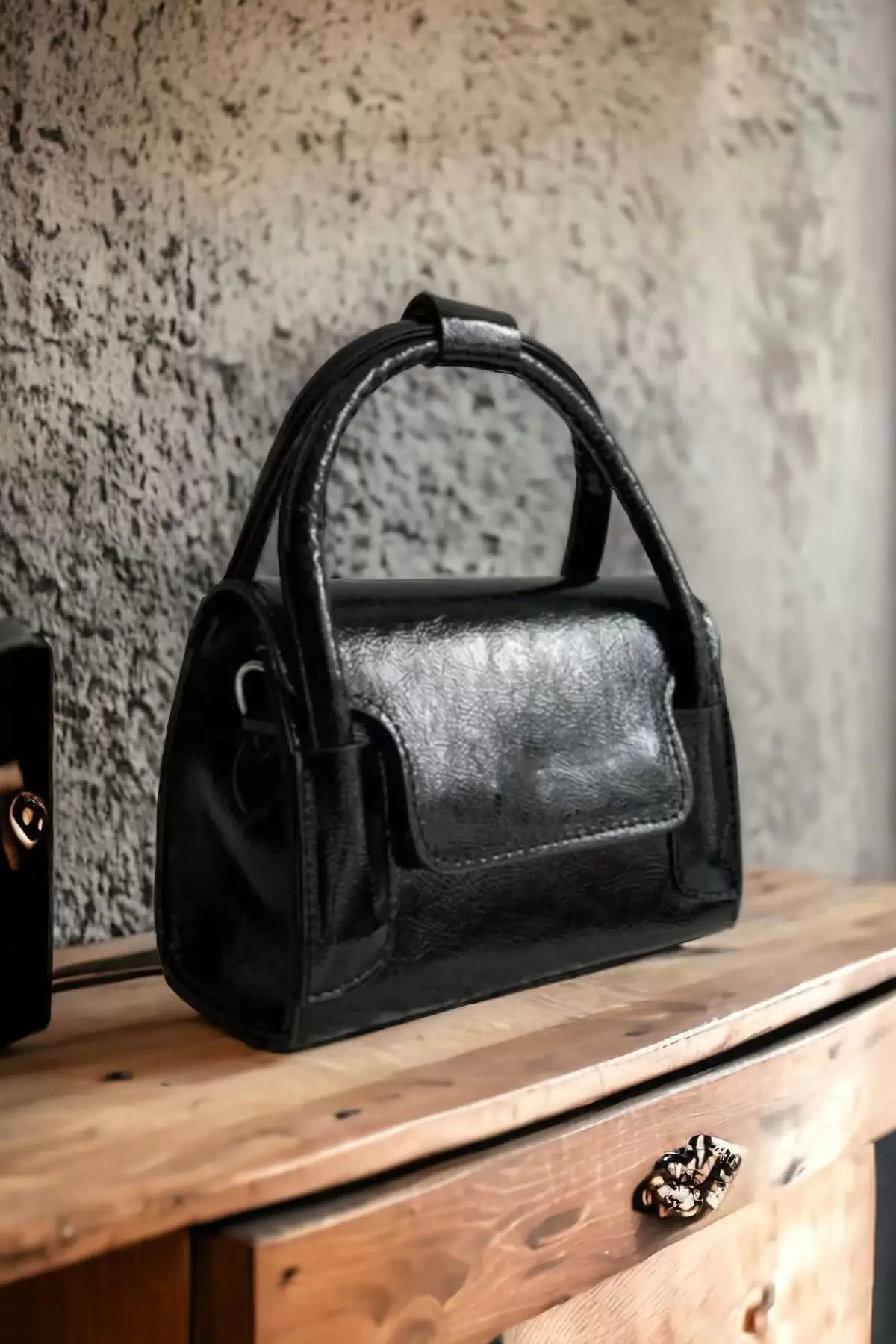 Elvira Siyah Mini City Bag Kadın Omuz Çantası